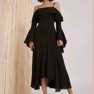 C/MEO Collective Compose Midi Dress In Black Small